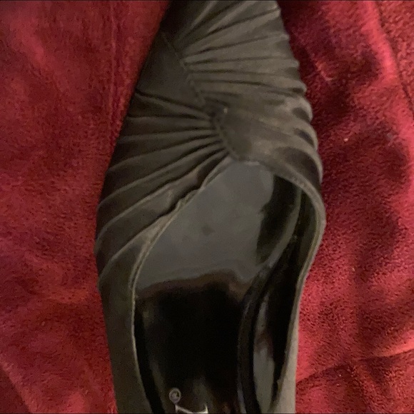 Black Satin Sling Back Dress Shoe - Picture 2 of 5